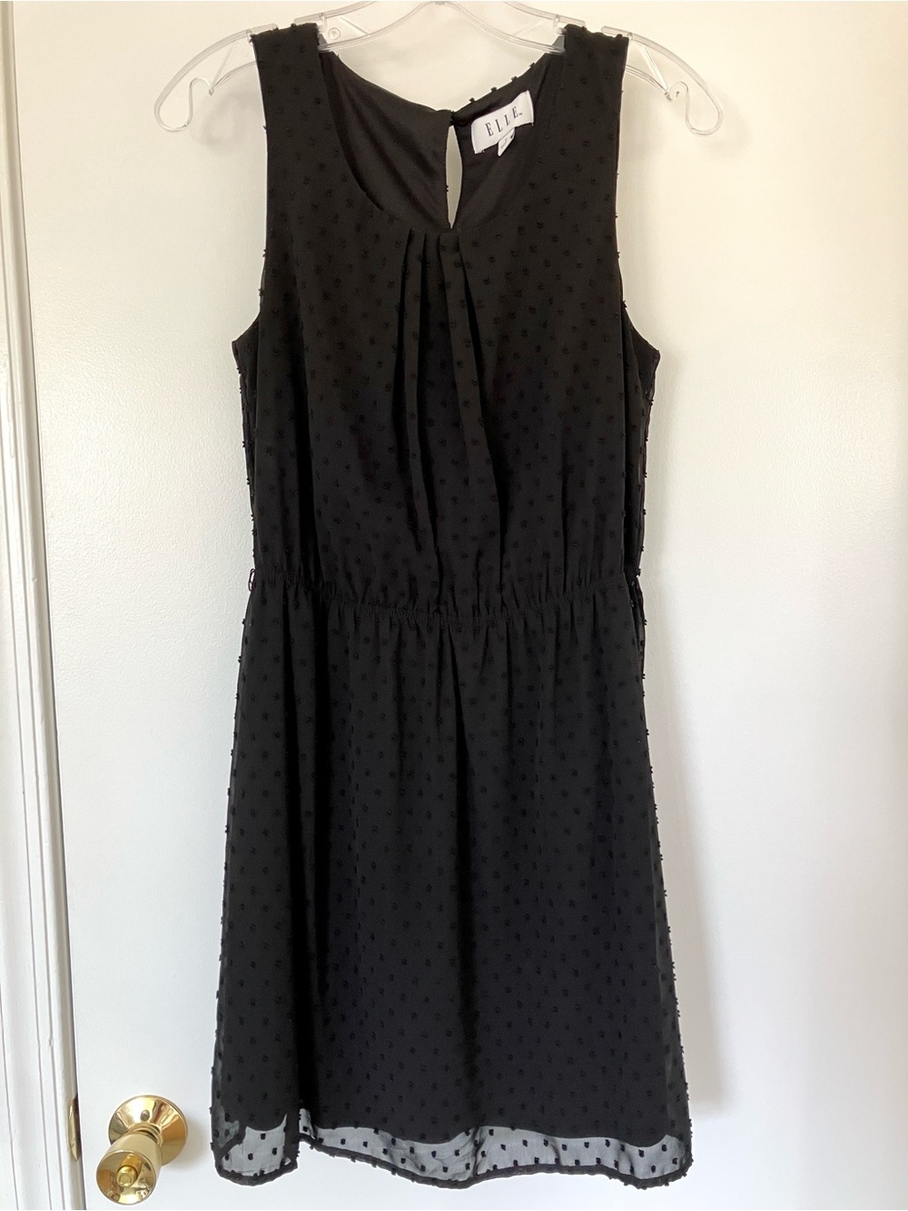 ELLE Black Swiss Dot Dress